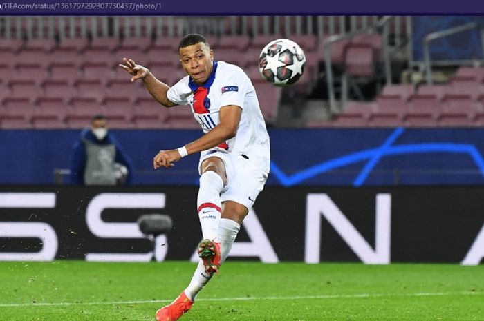 foto aksi Mbappe