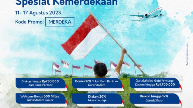 Maskapai penerbangan nasional Garuda Indonesia meluncurkan program promo khusus travel deals spesial dalam rangka menyambut peringatan HUT ke-78 Kemerdekaan Republik Indonesia.