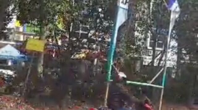 Atribut kampanye milik Ahmad Fuady yang diketahui dirusak oleh orang tidak dikenal. foto: Ist