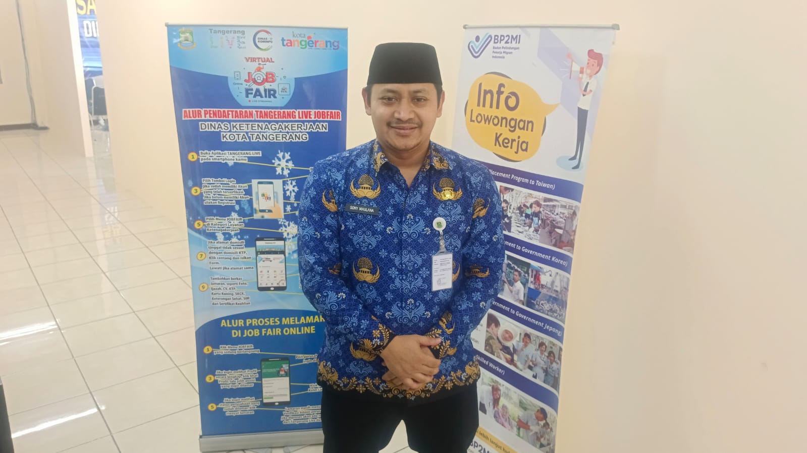 Kepala Bidang Penempatan Kerja dan Perluasan Kesempatan Kerja Disnaker Kota Tangerang Sony Maulana