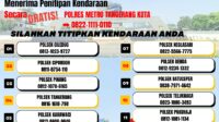 Titip Kendaraan Gratis di Tangerang Selama Mudik Bisa Ke Polres