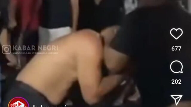 Aksi Duel di Jalanan Ternate . tangkapan layar IG kabarnegri