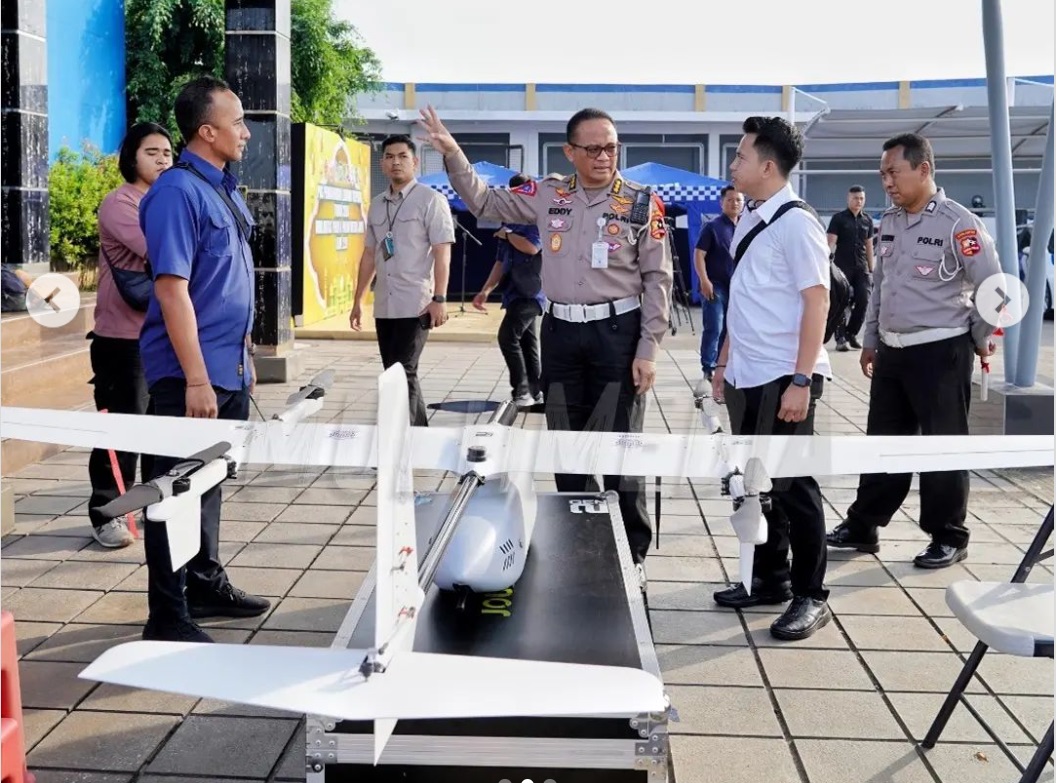 polri gunakan drone