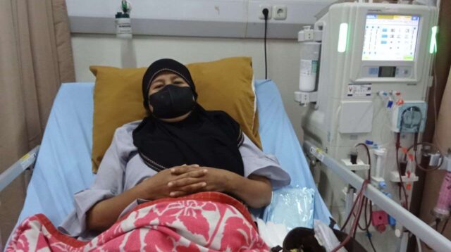 Sebagai seorang pasien cuci darah, Tinah pun berpesan kepada pasien cuci darah lainnya agar dapat menerima dengan ikhlas. Foto Dok BPJS