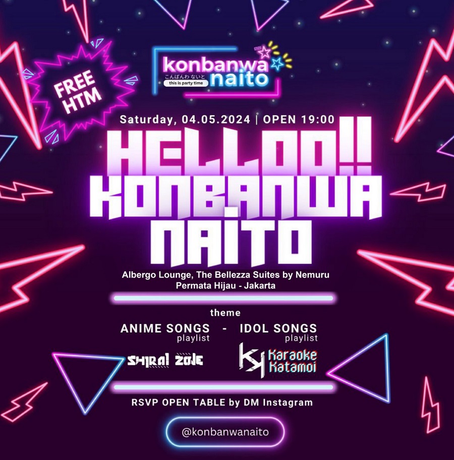 Konbawnwa Naito, Ajang Musik Seru-seruan Pecinta Budaya Modern Jepang Hadir di Jakarta
