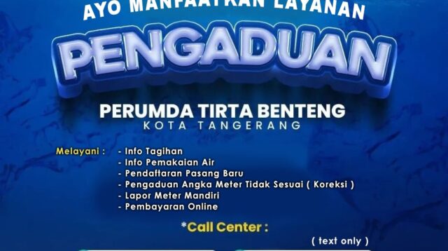 Layanan Aduan Pelanggan Perumda Tirta Benteng Kota Tangerang