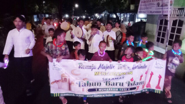 Sambut Tahun Baru Islam, Remaja Majelis Ta'lim Gerindo Gelar Pawai Obor