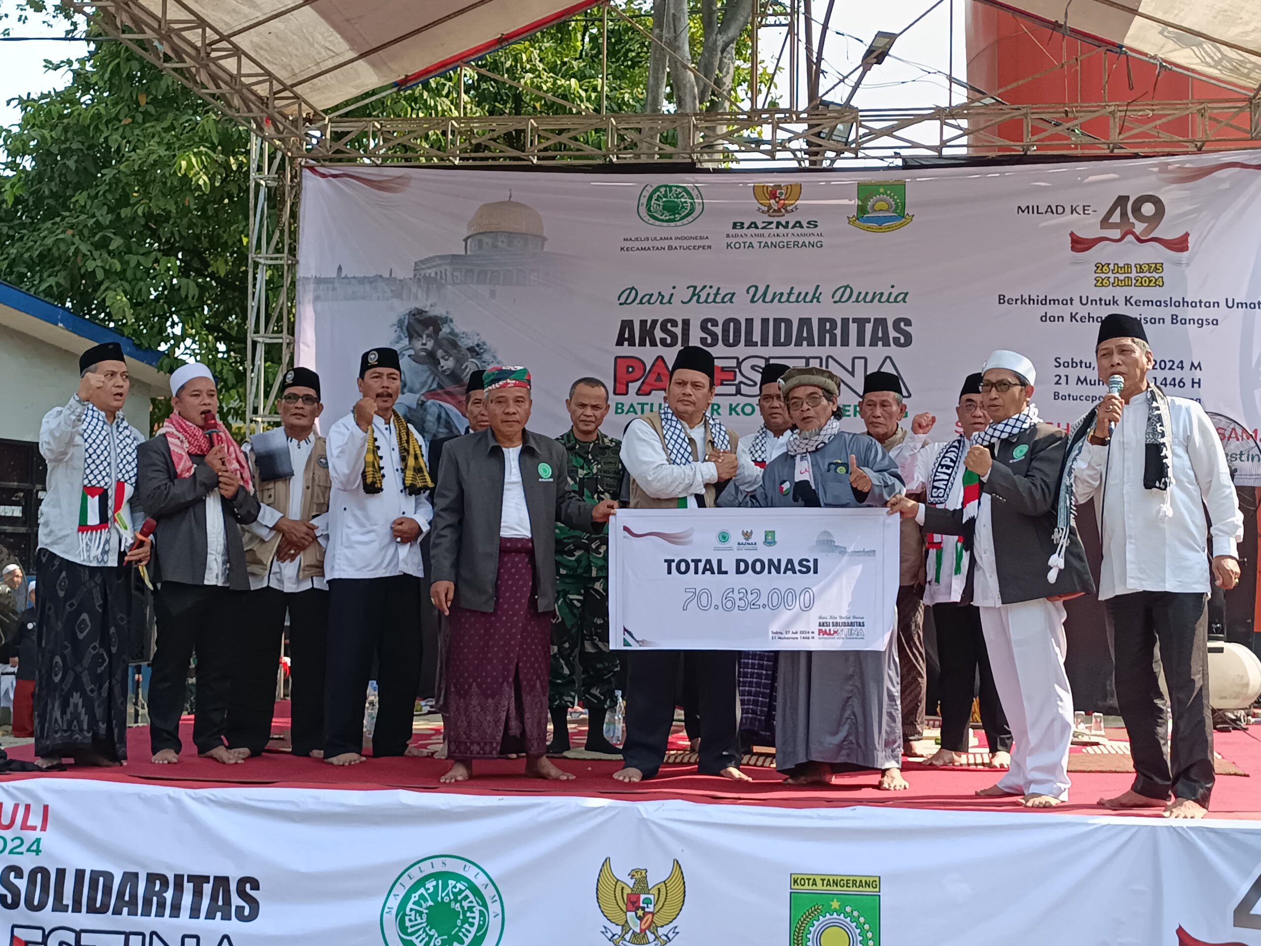 Memperingati Milad ke 49, MUI Kecamatan Batuceper Gelar Aksi Solidaritas Palestina