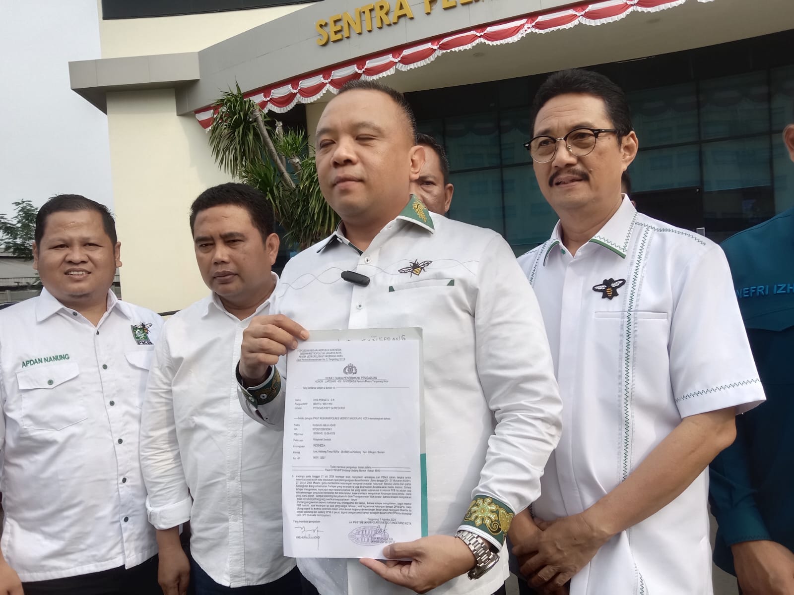 Laporan Resmi DPC PKB Tangerang terhadap Lukman Edy ke Polres Metro