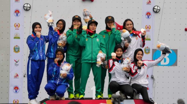 Tim Panjat Tebing Banten Raih Perak di Nomor Speed Relay PON XXI