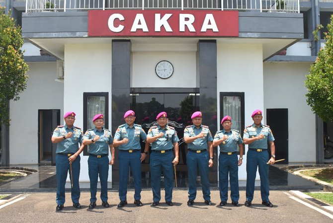 Dankormar Terima Laporan Kenaikan Pangkat Pati Korps Marinir