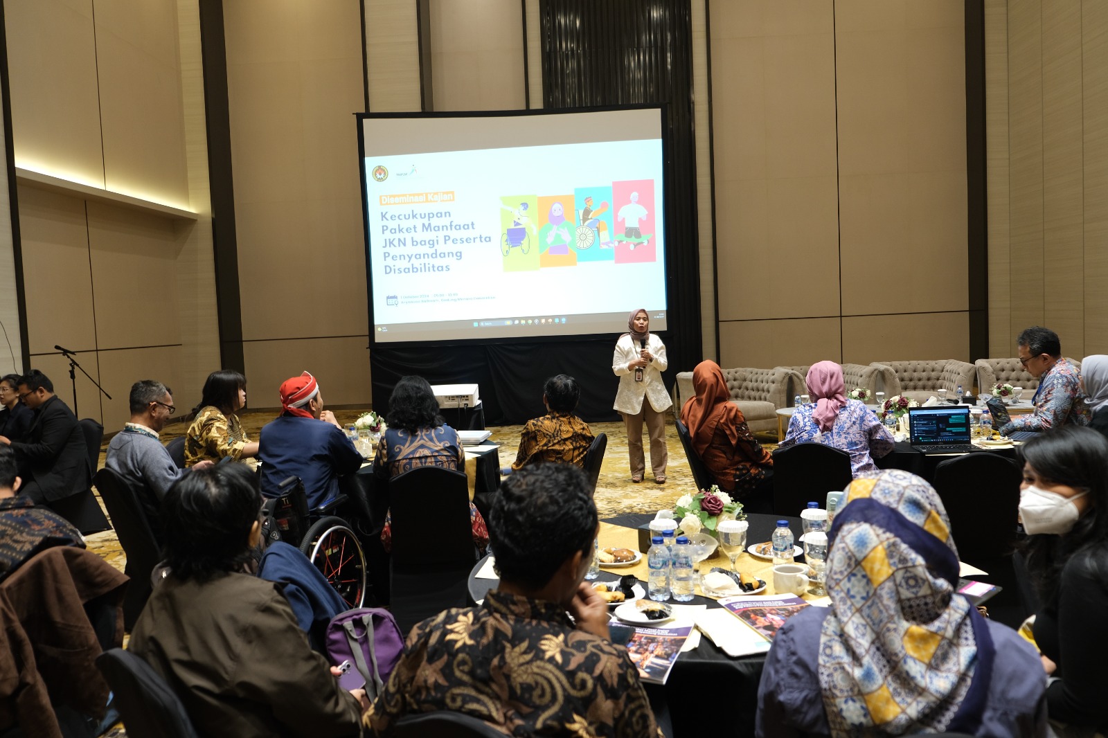TNP2K selenggrakan kegiatan Diseminasi Hasil Kajian Kecukupan Paket Manfaat Jaminan Kesehatan Nasional bagi Peserta Penyandang Disabilitas.