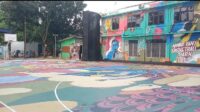 Kolaborasi Perbasi dan Seniman Sembahkan Mural A Yani Basketball Park