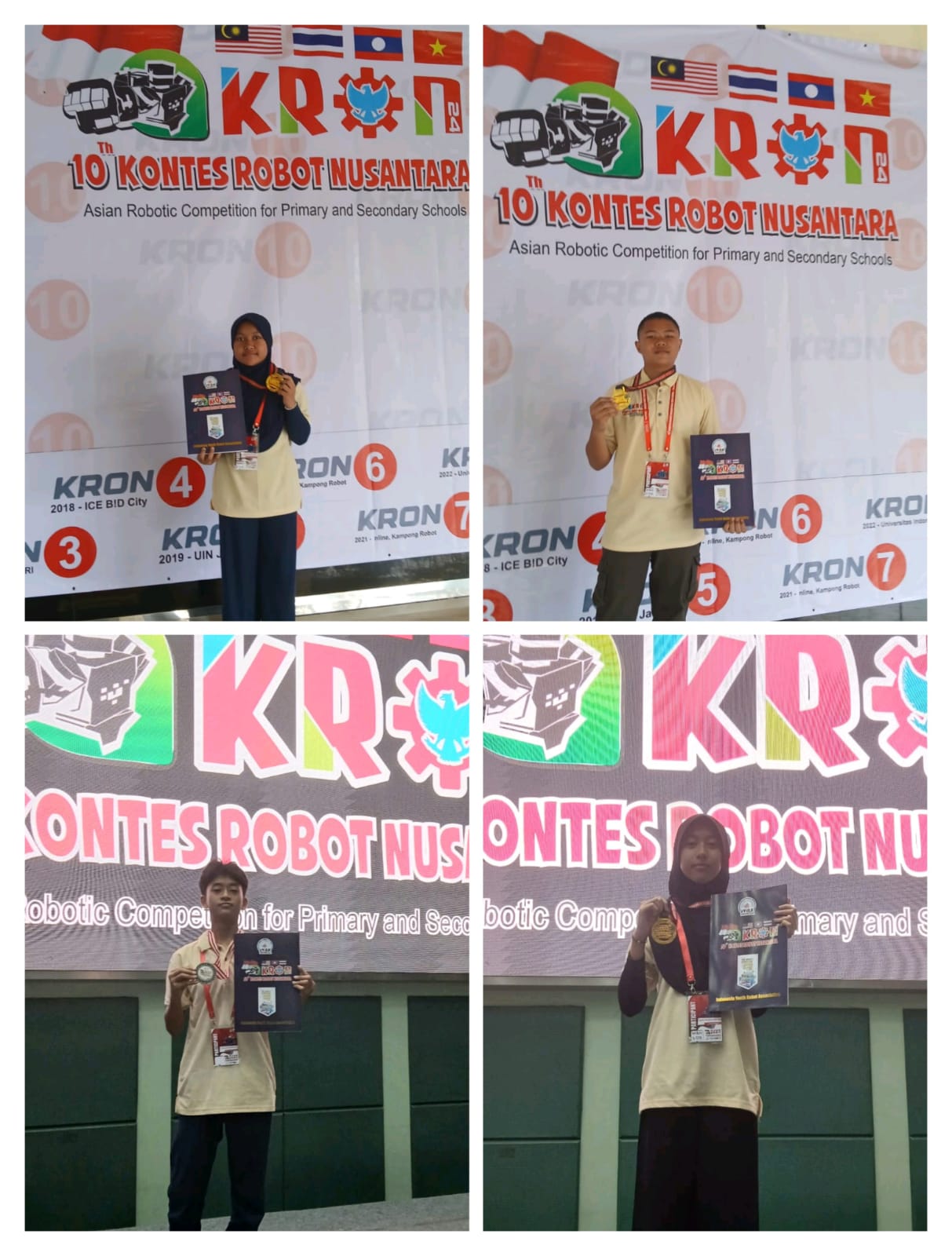 Tim Robotik MTsN 1 Tangsel Raih 3 Emas di Kontes Robot Nusantara 2024