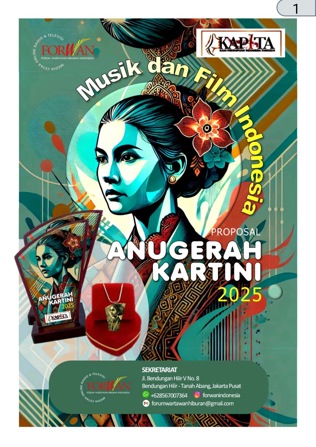 Forwan dan Kapita Gelar Anugerah Kartini Sebagai Apresiasi Bagi Seniman Musik dan Film Berprestasi