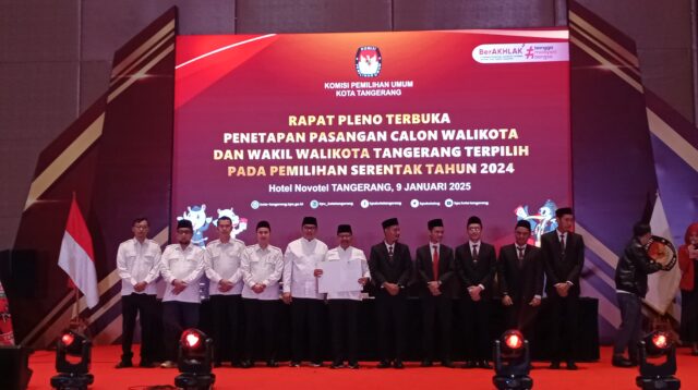 KPU Kota Tangerang Tetapkan Sachrudin-Maryono Sebagai Wali Kota dan Wakil Wali Kota Tangerang Terpilih