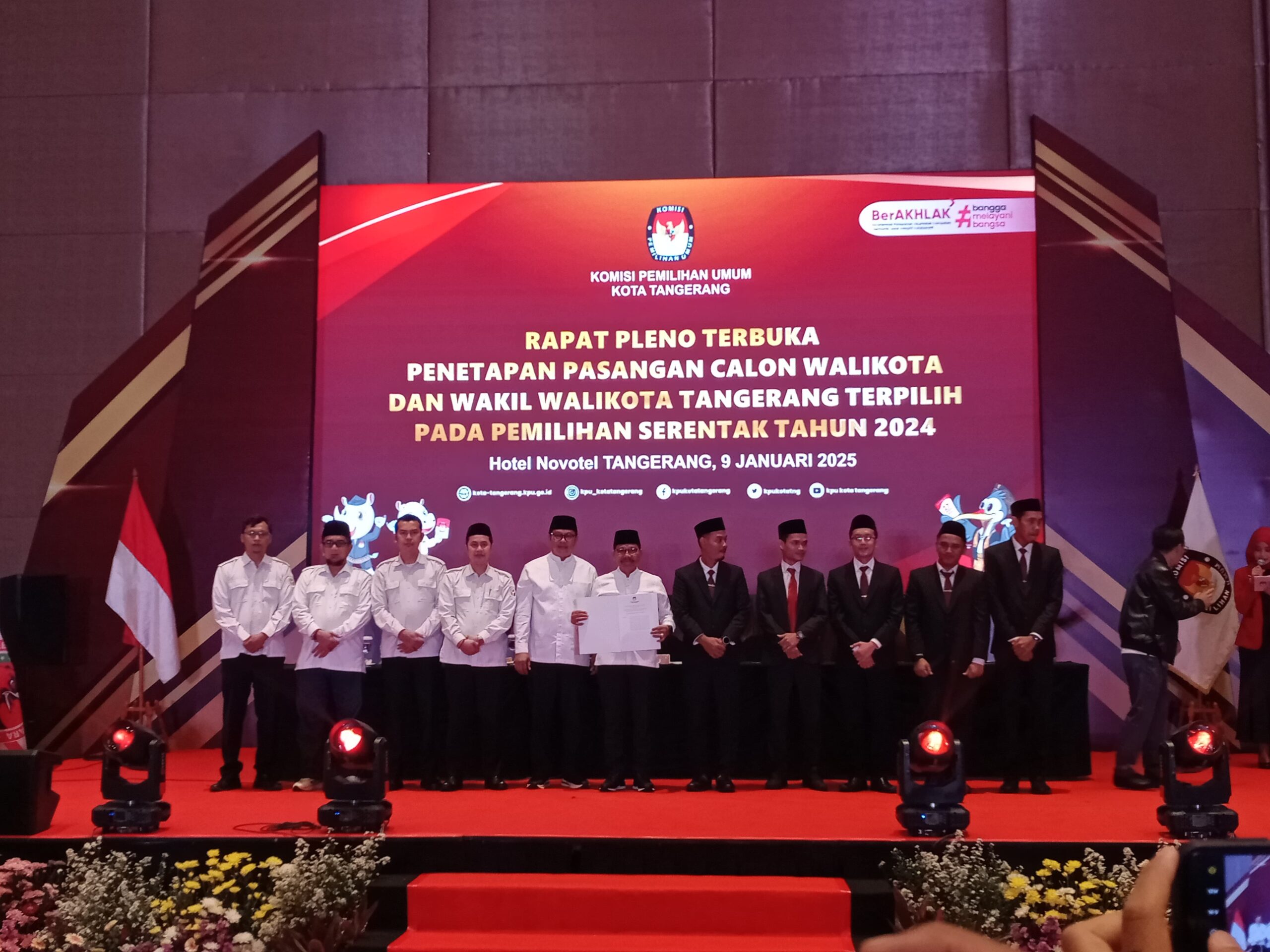 KPU Kota Tangerang Tetapkan Sachrudin-Maryono Sebagai Wali Kota dan Wakil Wali Kota Tangerang Terpilih