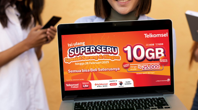 Telkomsel Luncurkan Paket Internet Super Seru Spesial Serang, Cilegon, Lebak, dan Pandeglang, Mulai Rp15 Ribu!