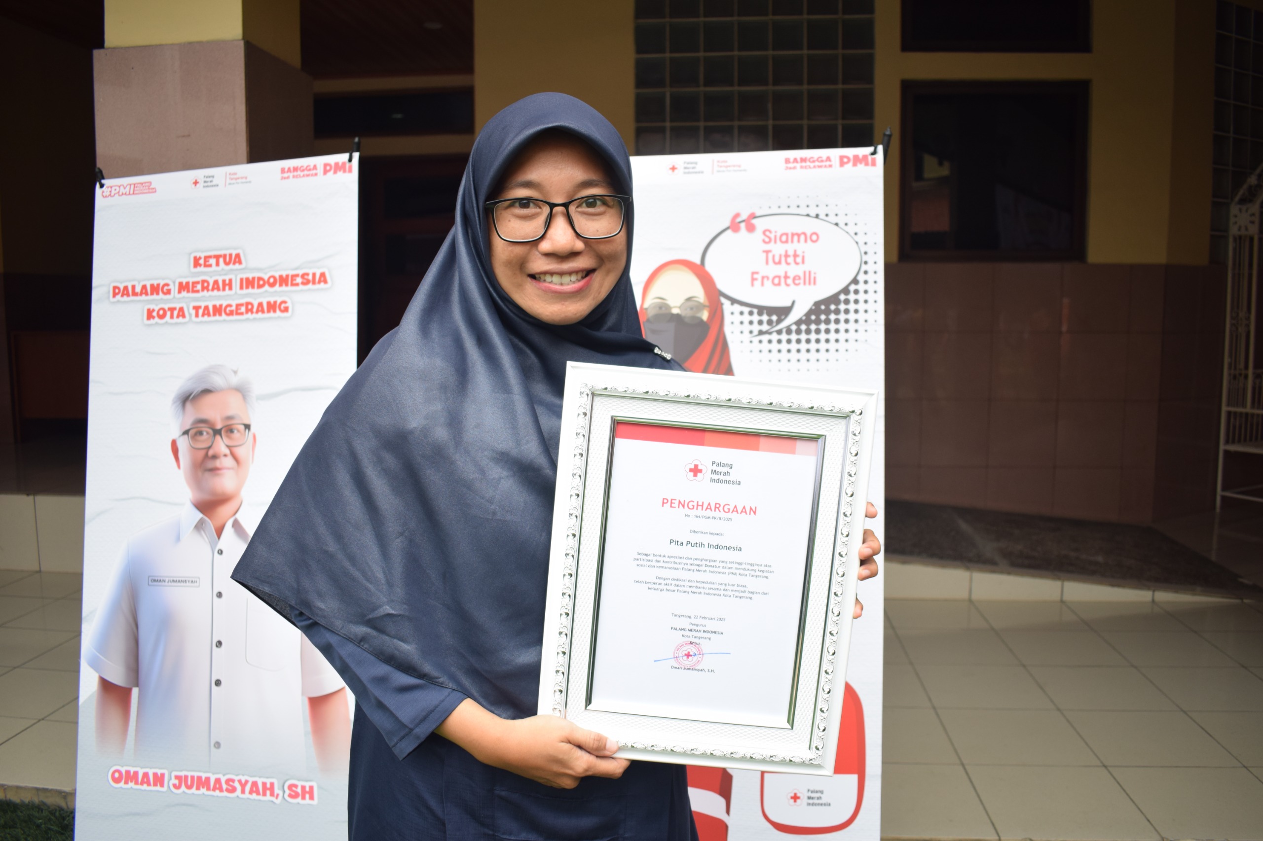 Pita Putih Indonesia Dianugerahi Penghargaan sebagai Mitra Donatur 2025 oleh PMI Kota Tangerang