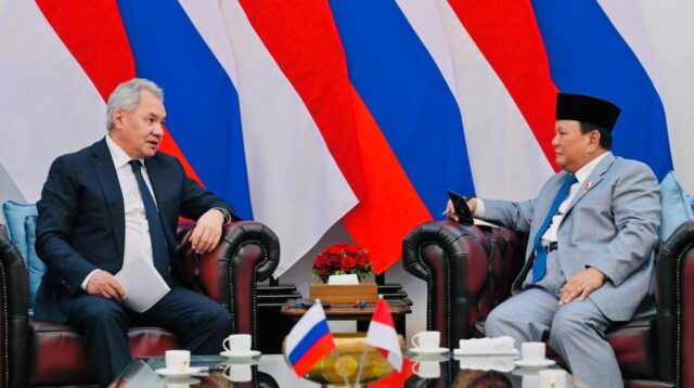 Presiden Prabowo Subianto Terima Kunjungan Kehormatan Sekretaris Dewan Keamanan Federasi Rusia di Istana Merdeka