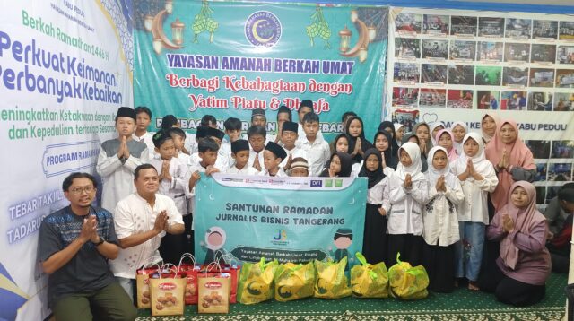 Jurnalis Bisnis Tangerang Santuni Anak Yatim & Dhuafa