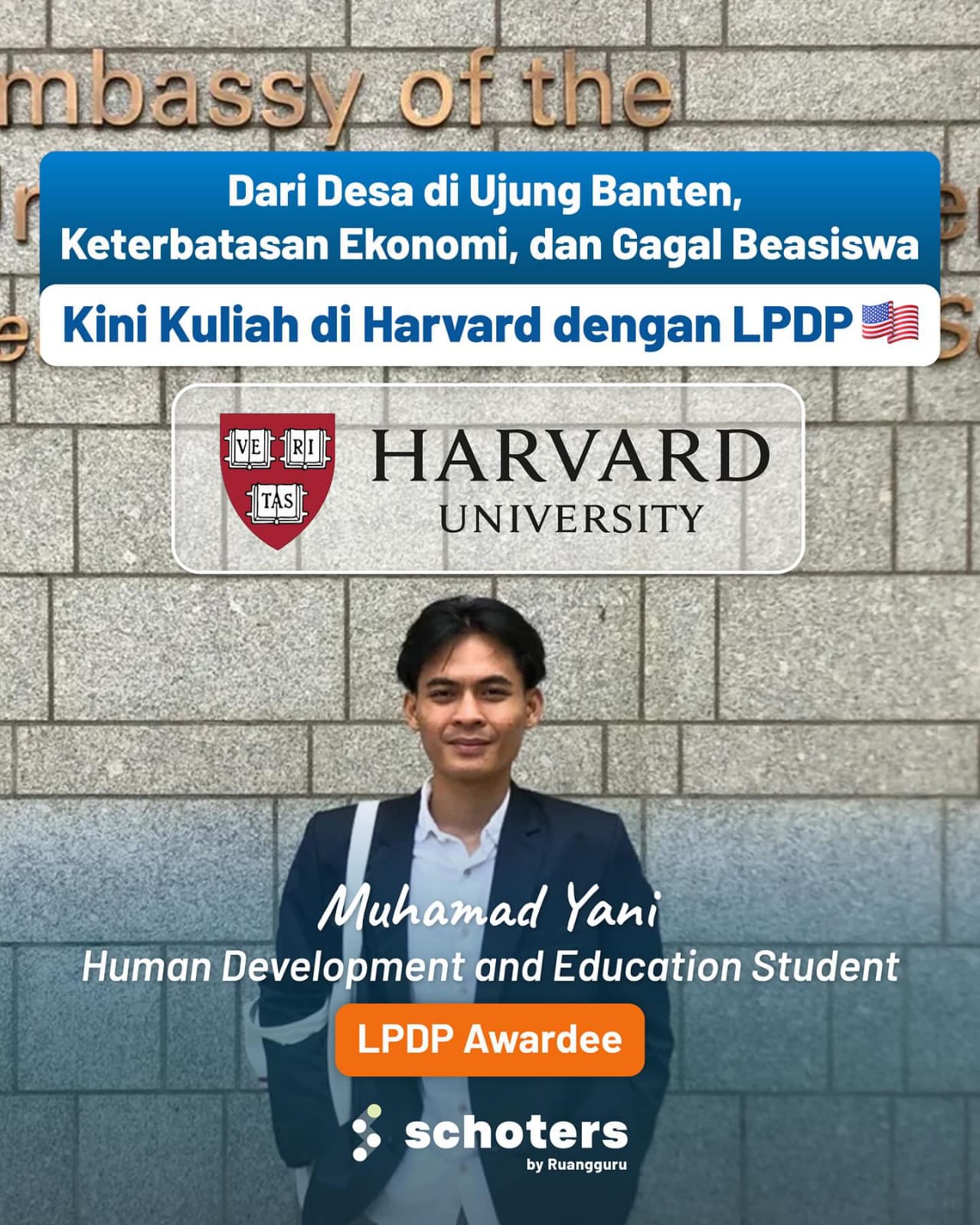 Dari Tidur di Jalan Hingga Diterima S2 di Harvard: Kisah Menginspirasi Yani, Pemuda Ujung Kulon yang Tak Pernah Menyerah