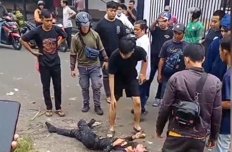 Aksi Maling Motor Bersenpi di Tangerang Digagalkan Warga