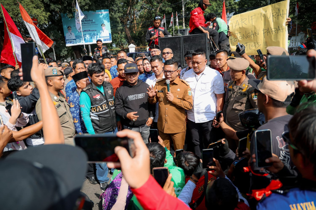 Ojol Banten Mengadu, Andra Soni Siap Kawal Perlindungan dan Relaksasi Pajak