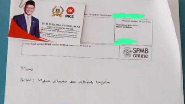 Memo Titip Siswa Viral, Wakil Ketua DPRD Banten Budi Prajogo Minta Maaf
