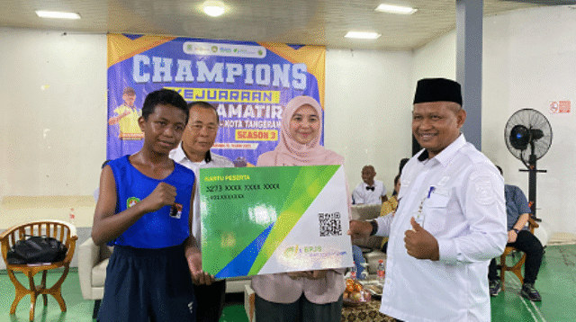 BPJS Ketenagakerjaan Lindungi Atlit Kejuaraan Tinju Amatir Antar Sasana Se-Kota Tangerang Season 3
