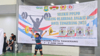 16 Atlet Angkat Besi Seleksi Kejurnas di GOR Neglasari Kota Tangerang
