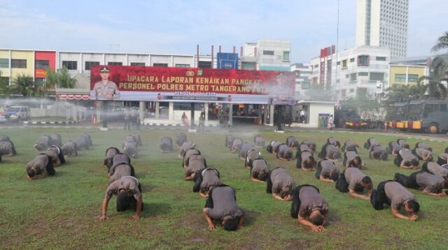 Hari Bhayangkara ke-79, 102 Anggota Polres Metro Tangerang Kota Naik Pangkat