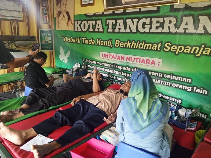 PMI Gelar Donor Darah di Saung Manfaat Cisadane, 38 Kantong Darah Terkumpul