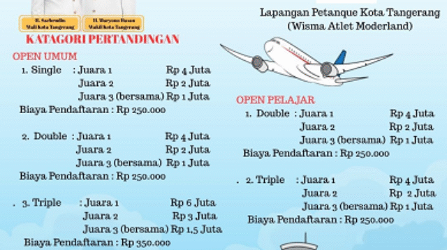 Total Hadiah 45 Juta! Kejuaraan Nasional Petanque akan Digelar di Kota Tangerang