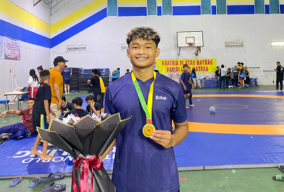 Muhammad Rayhan Syahbana Peraih Medali Emas di Kejurda Gulat Banten 2025