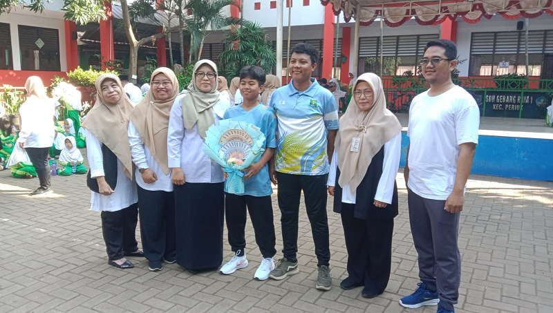 Pesebakbola Putri A. Nina Althafunisa Kembali ke Tanah Air Disambut Meriah