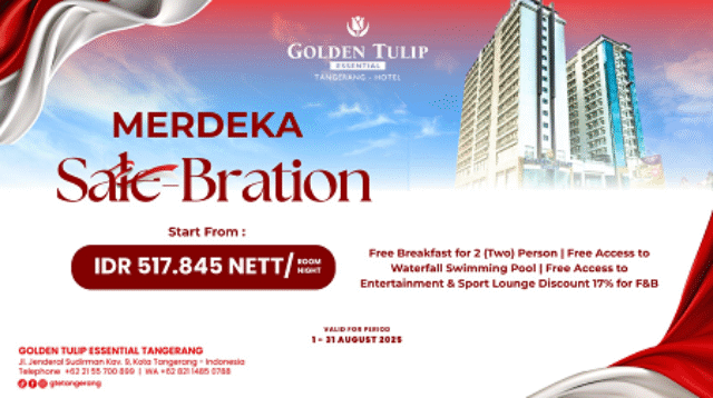 Golden Tulip Essential Tangerang Memeriahkan HUT RI ke-80 dengan Program Spesial 'Merdeka Sale-Bration