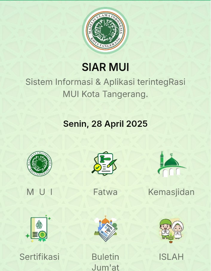 Lewat Aplikasi SIAR, MUI Kota Tangerang Perluas Dakwah Digital Lewat Aplikasi SIAR, MUI Kota Tangerang Perluas Dakwah Digital