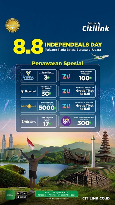 Vega Hotel Gading Serpong Tawarkan Bonus LinkMiles untuk Tamu Setia Citilink