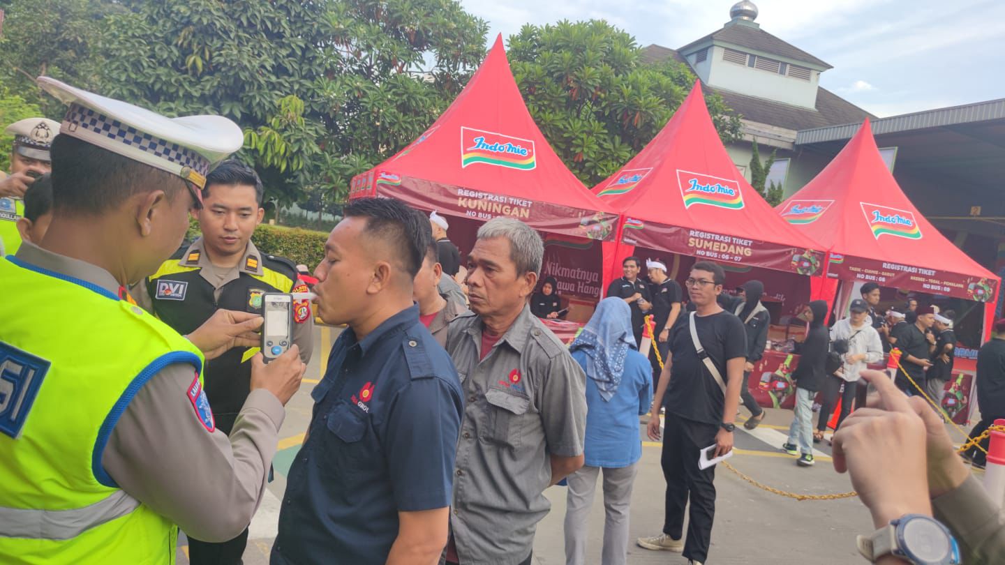 Jelang Mudik Lebaran 2026, Sopir Bus di Tangerang Dites Narkoba dan Alkohol
