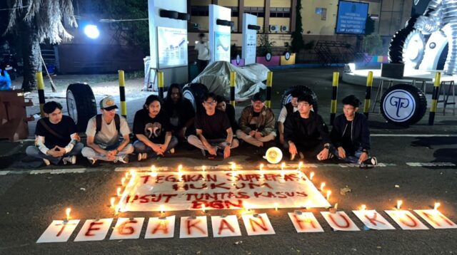 Aksi Lilin di Tangerang, Massa Desak Presiden Usut Tuntas Dugaan Persoalan di BGN