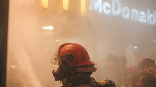 Pengunjung McDonald’s Cipondoh Panik Berhamburan saat Ruang Genset Dilalap Api