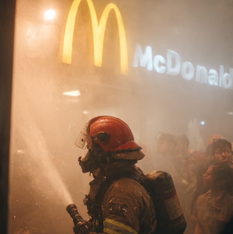 Pengunjung McDonald’s Cipondoh Panik Berhamburan saat Ruang Genset Dilalap Api (2) Pengunjung McDonald’s Cipondoh Panik Berhamburan saat Ruang Genset Dilalap Api