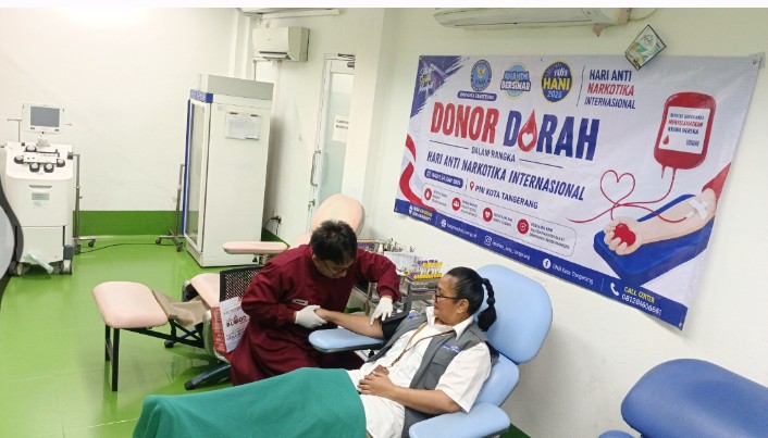Sambut HANI 2026, BNN Kota Tangerang Aksi Donor Darah dan Gencar Edukasi