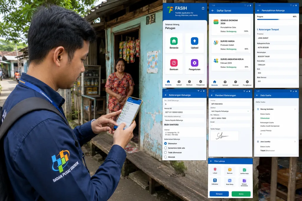 Permudah Sensus Ekonomi, BPS Kota Tangerang Andalkan Aplikasi FASIH hingga Metode Ngisi Bareng via Zoom