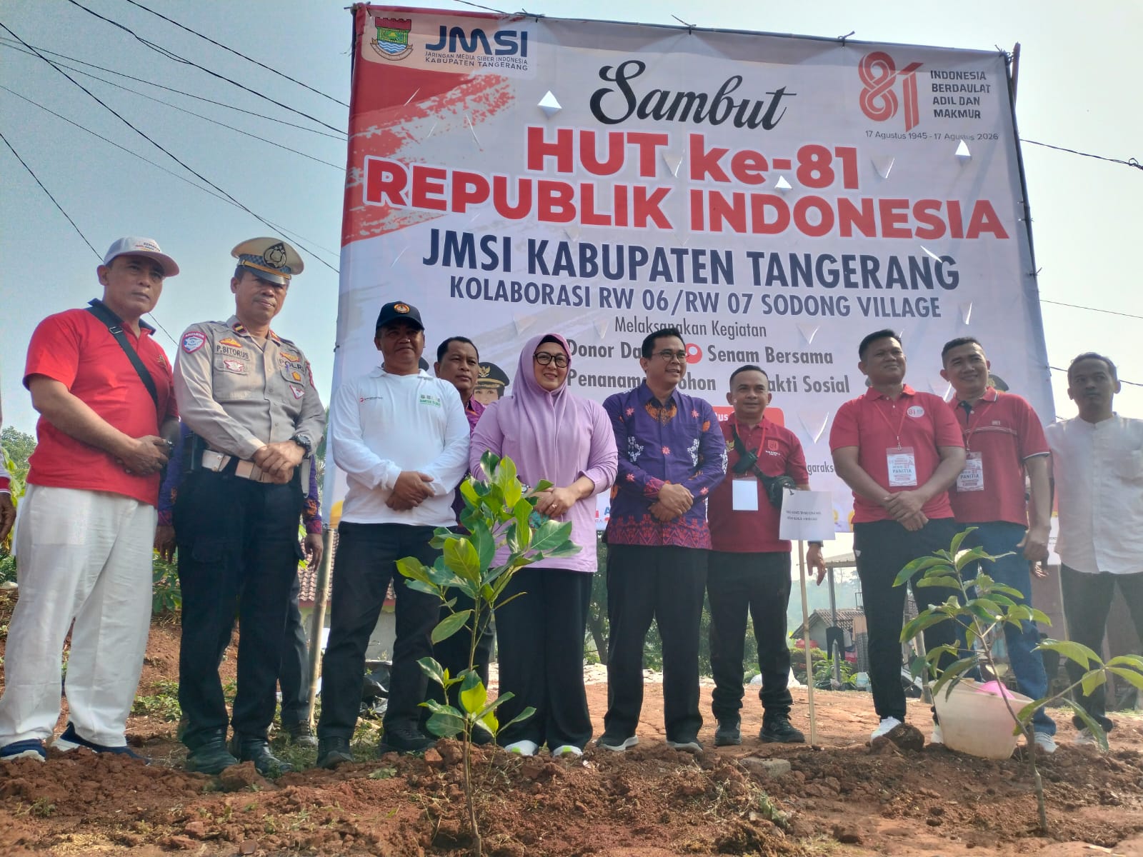 JMSI Kabupaten Tangerang Tanam 200 Pohon Sambut HUT ke-81 RI