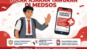 Ilustrasi anti-tawuran - Tolak Ajakan Tawuran di Medsos