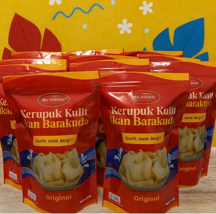 Kerupuk Kulit dan Duri Ikan Barakuda IBU JODHA Food Siap Tembus Pasar Arab Saudi